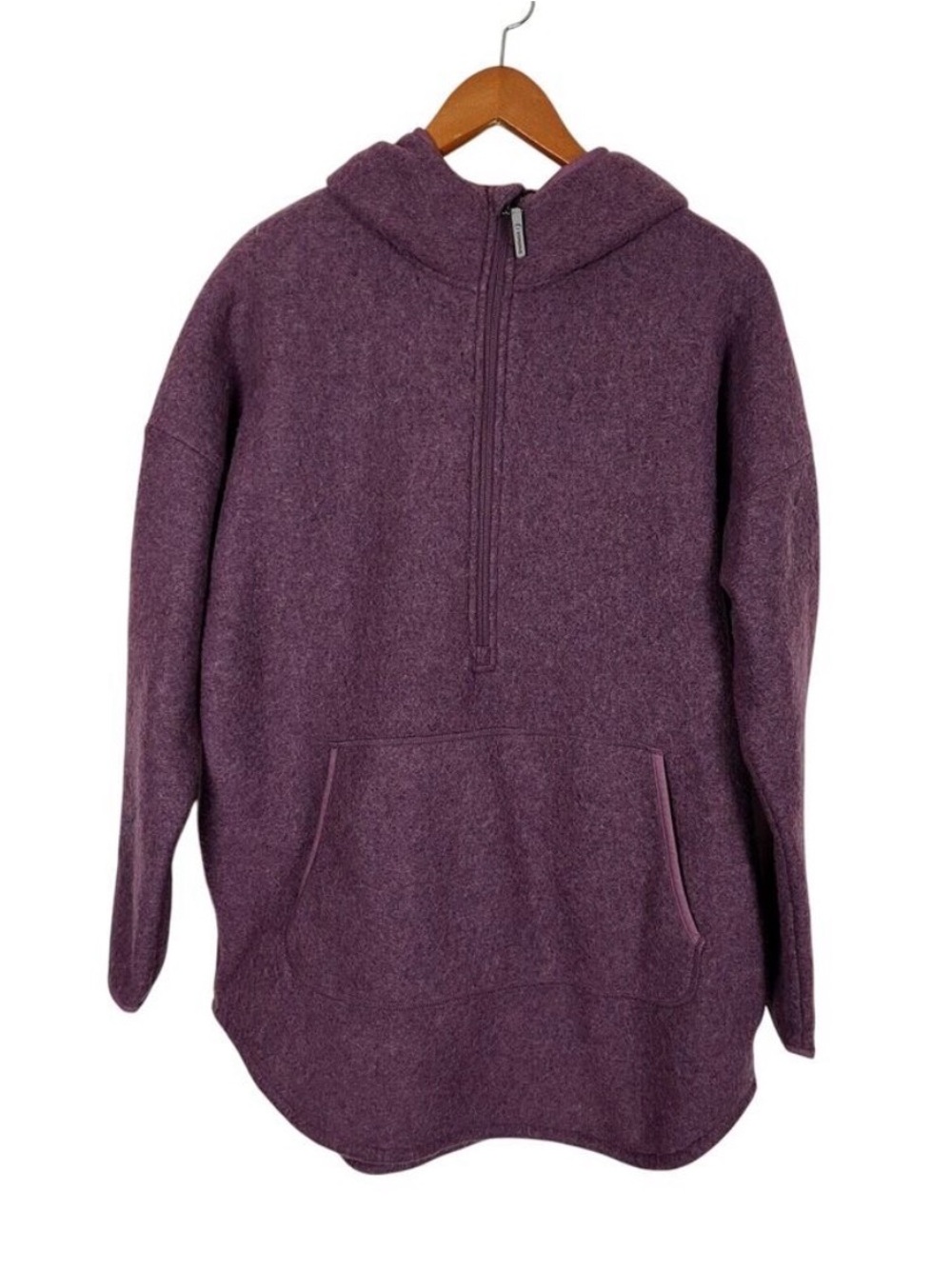 NWT Smartwool Women’s Sz Large Hudson Trail Fleece Poncho Jacket Argyle Purple